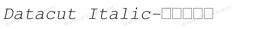 Datacut Italic字体转换